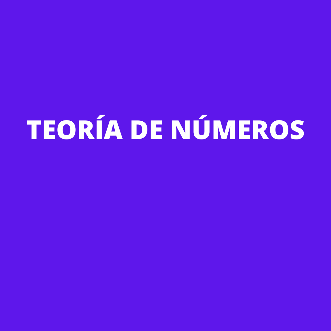 TEORIA DE NUMEROS